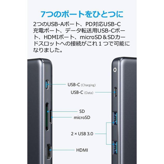 Anker PowerExpand+ 7-in-1 USB-C PD メディア ハブ