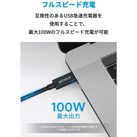 Anker USB-C & USB-C Thunderbolt 3 ケーブル 0.7m